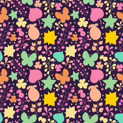 Seamless floral pattern can be used for wallpaper, pattern fills, web page background, surface textures.