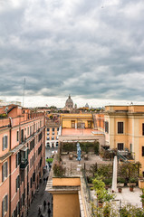 landscape of old town in Rome 
