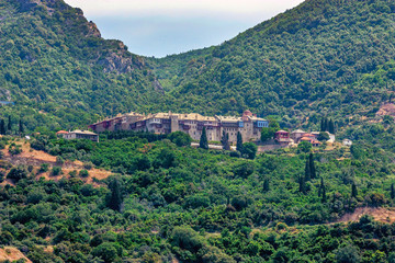 Fototapeta na wymiar Xeropotamou monastery, Mount Athos