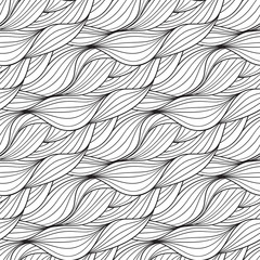 Black and white pattern with abstract waves. Can be used for desktop wallpaper or frame for a wall hanging or poster,for pattern fills, surface textures, web page backgrounds, textile and more.