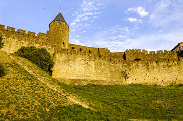 Fototapeta na wymiar Carcassonne, medievial fortress, France, Languedoc Roussillon
