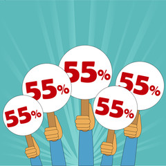 55 percent discount