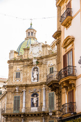 Obraz premium Quattro Canti square in Palermo, Italy