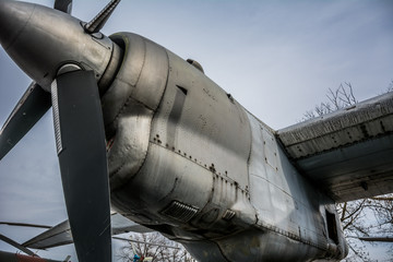 Vintage propeller of old airplane