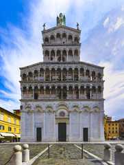 San Michele in Foro Church, Piazza San Michele, Lucca, Tuscany, Italy
