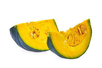 pumpkin slice and coubes isolated on white background