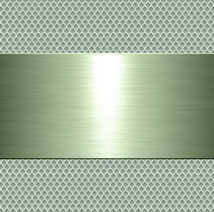 Metallic background, green metal plate texture © Cobalt