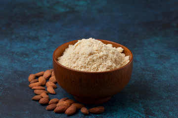 almond meal in a white bowl