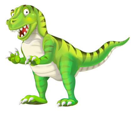 cartoon dinosaur tyrannosaurus illustration for children