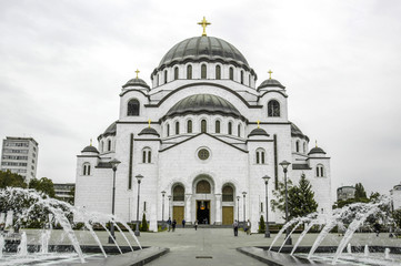 Obraz premium Beograd, Church of the Holy Sava in the Vracar city part, Serbia