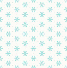 simple pattern of snowflakes.