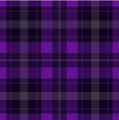 seamless purple, black tartan - white stripes