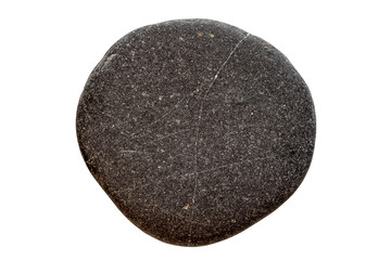 round black stone isolated on a white background