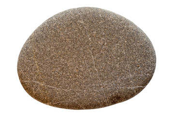 round oval stone isolated on a white background