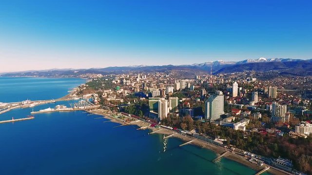 Aerial view of Sochi.
