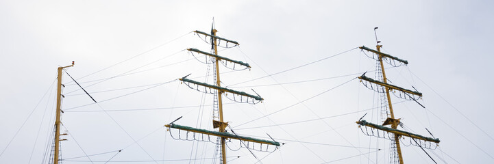 Fototapeta premium Masten eines Segelschiffs, Niedersachsen, Deutschland