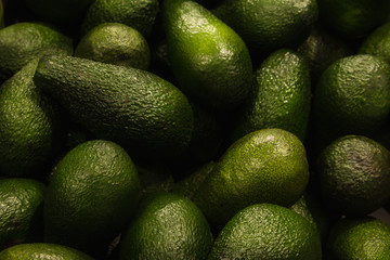 Avocados close up