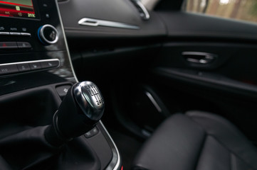 Obraz na płótnie Canvas Manual gear shift lever.