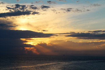 Sunset in Dubrovnik old town, Croatia 