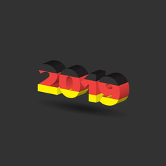 New Year sign with Germany flag texture