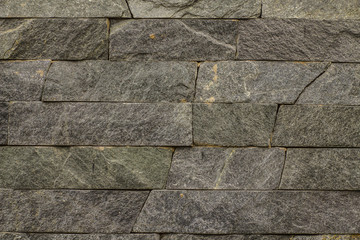 with pieces of slate wall
