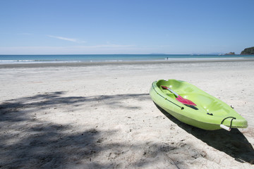 Canoe on the tropical beach