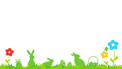 Silhouette Ostern Wiese