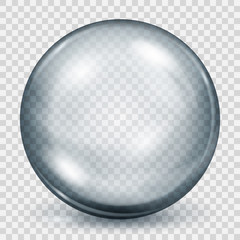 Transparent gray sphere with shadow