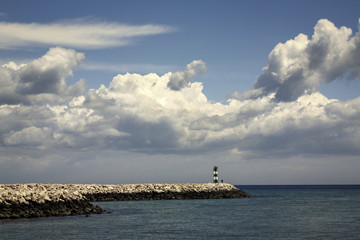 lighthouse at the sea