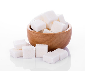 sugar cube on white background