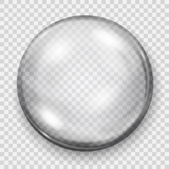 Transparent gray sphere with shadow