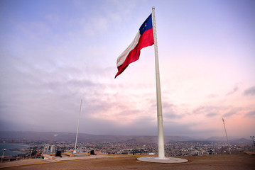 ARICA, CHILE - JUNE 9, 2015: Vew to Arica city from el Morro de Arica hill in Arica, Chile