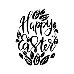 Happy easter.Vector lettering