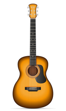 acoustic guitar stock vector illustration