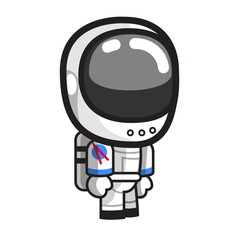 Vector small astronaut illustration