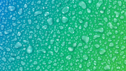 Turquoise background of water drops