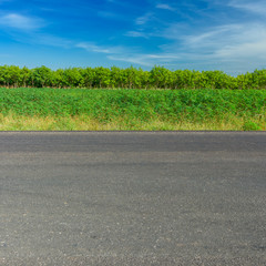 Asphalt road and countryside views