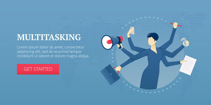 Multitasking. Web banner