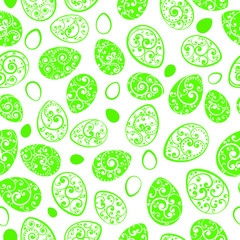 Seamless pattern of Easter eggs