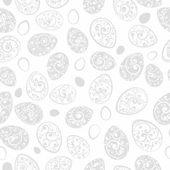 Seamless pattern of Easter eggs