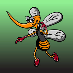 A cute mosquito vector illustrations