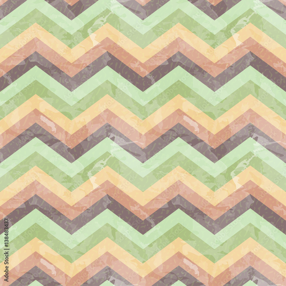 Poster seamless zigzag pattern with grunge texture. vector illustration. zig zag.
