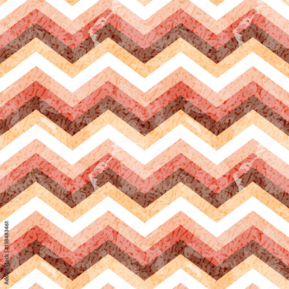 Poster seamless zigzag pattern with grunge texture. vector illustration. zig zag.