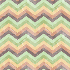 Seamless zigzag pattern with grunge texture. Vector illustration. ZIg Zag.