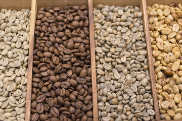 close up coffee bean