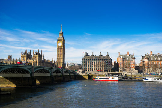 Big BenBig Ben and Westminster abbey in London, England