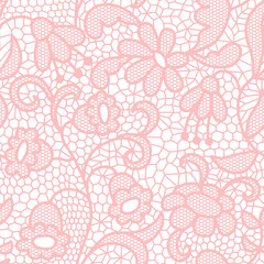 Lace seamless pattern with flowers