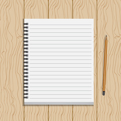 Obraz premium Book on wood table .