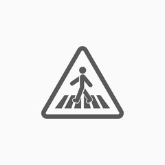 crosswalk sign icon