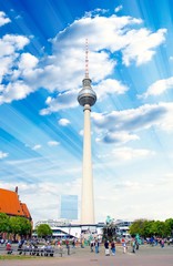Naklejka premium Fernsehturm à Berlin, Allemagne